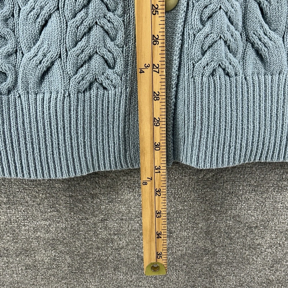 Vince Cable Knit Cardigan Women Size Medium Light Blue Casual - Picture 5 of 7
